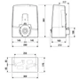 Kép 7/7 - CAME-BXV10 tolókapu motor méretei